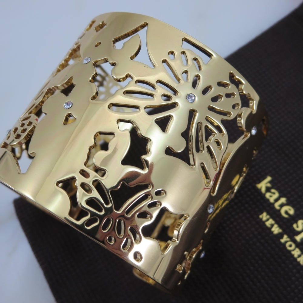KATE SPADE - All a Flutter Butterfly Floral Cuff